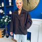 Jackie Button Derail Jacket Chocolate
