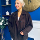 Jackie Button Derail Jacket Chocolate