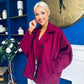 Jackie Button Derail Jacket Wine