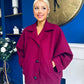 Jackie Button Derail Jacket Wine