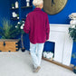 Jackie Button Derail Jacket Wine