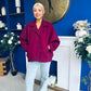 Jackie Button Derail Jacket Wine