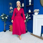 Phoebe Banded Occasion Maxi Dress Wine