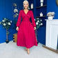 Phoebe Banded Occasion Maxi Dress Wine