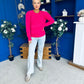 Freya Detailed Knitted Jumper Pink