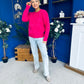 Freya Detailed Knitted Jumper Pink