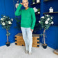 Freya Detailed Knitted Jumper Green