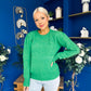 Freya Detailed Knitted Jumper Green