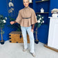 Freah Detailed Cape Jacket Beige