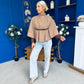 Freah Detailed Cape Jacket Beige