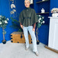 Freah Detailed Cape Jacket Khaki