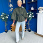 Freah Detailed Cape Jacket Khaki
