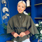 Freah Detailed Cape Jacket Khaki