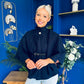 Freah Detailed Cape Jacket Navy