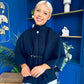 Freah Detailed Cape Jacket Navy