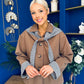 Maria Detailed Check Scarf Jacket Camel