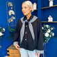 Maria Detailed Check Scarf Jacket Chocolate
