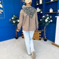Steph Detailed Leopard Scarf Jacket Taupe