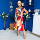 Tracey Detailed Midi Dress Geo Autumn