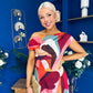 Tracey Detailed Midi Dress Geo Autumn