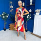 Tracey Detailed Midi Dress Geo Autumn
