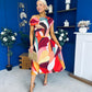 Tracey Detailed Midi Dress Geo Autumn