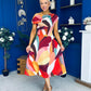 Tracey Detailed Midi Dress Geo Autumn