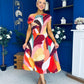 Tracey Detailed Midi Dress Geo Autumn