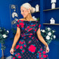 Tracey Detailed Midi Dress Floral Black