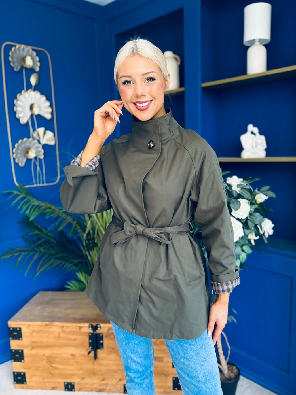 Jacinta Detailed Jacket Khaki