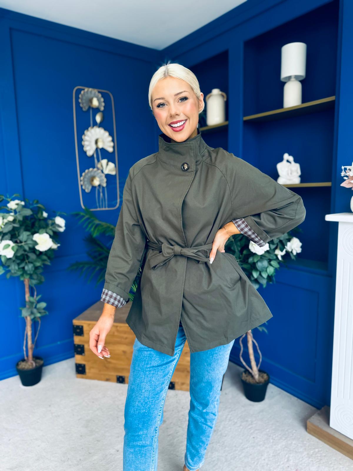 Jacinta Detailed Jacket Khaki