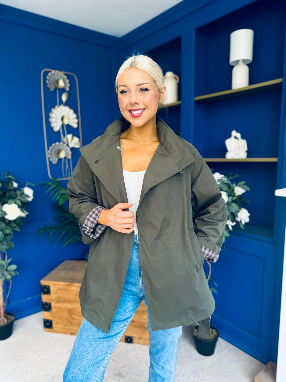 Jacinta Detailed Jacket Khaki