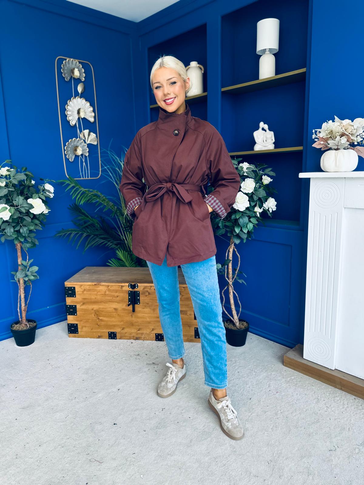 Jacinta Detailed Jacket Burgundy