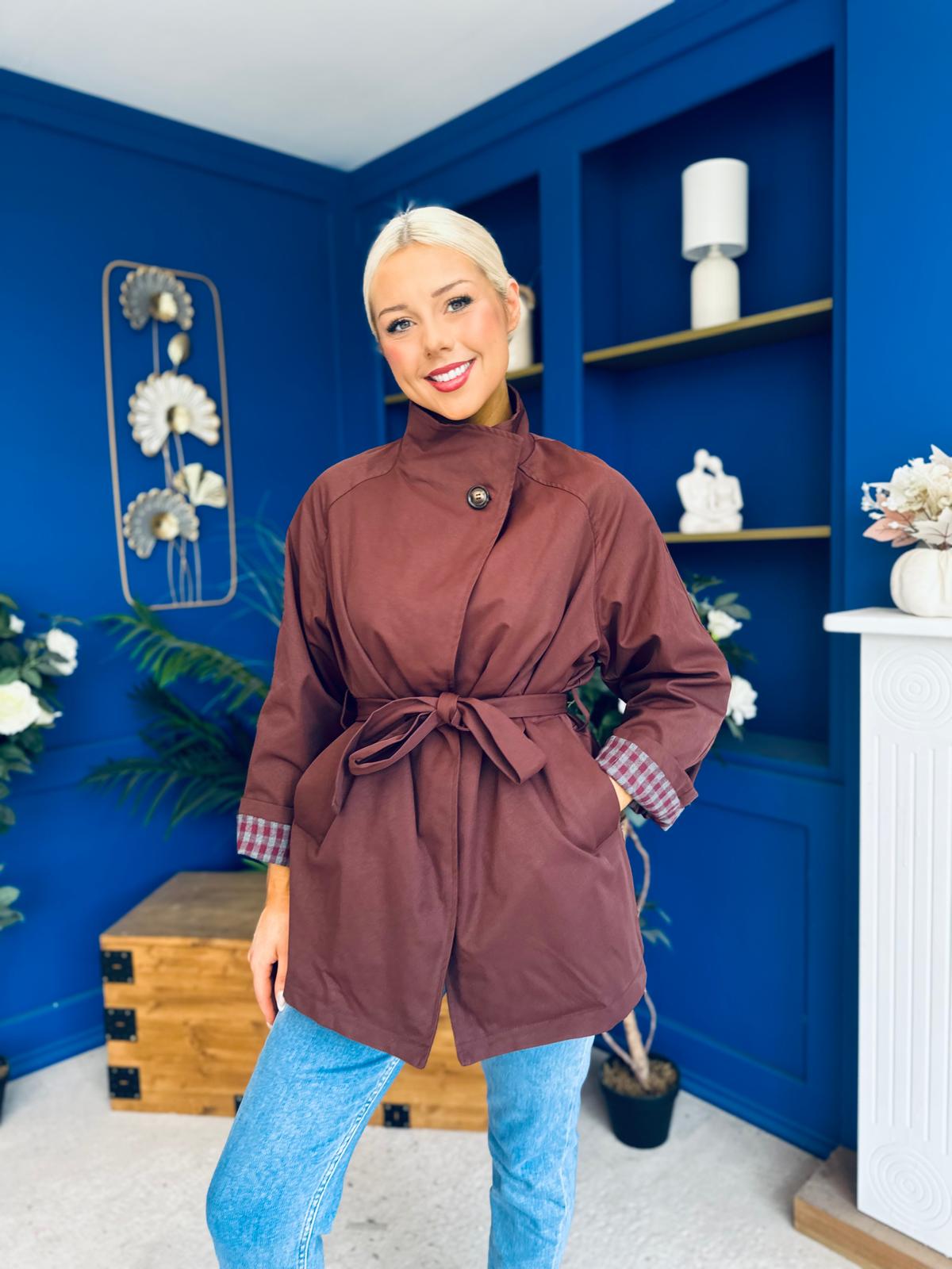 Jacinta Detailed Jacket Burgundy