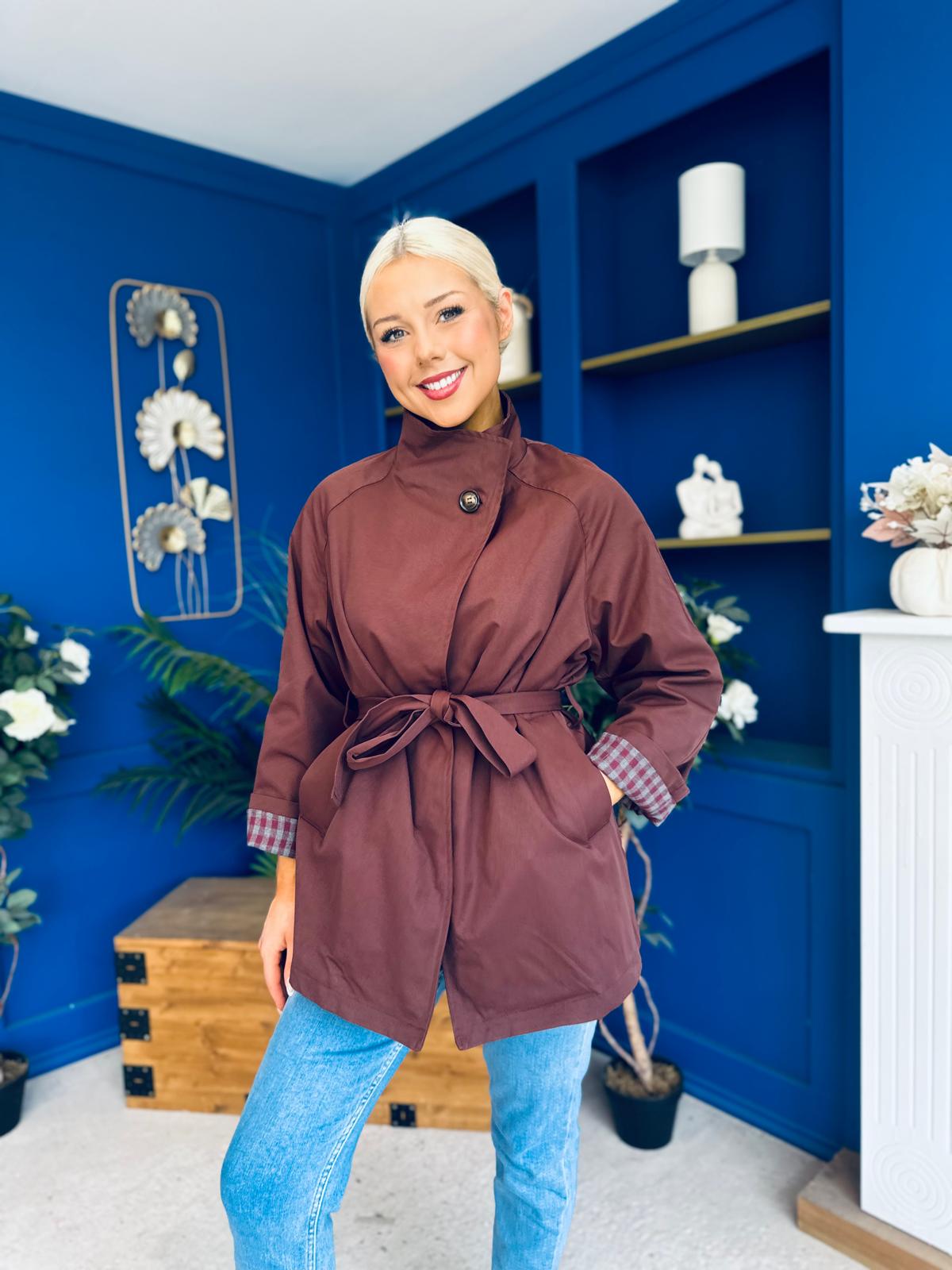 Jacinta Detailed Jacket Burgundy