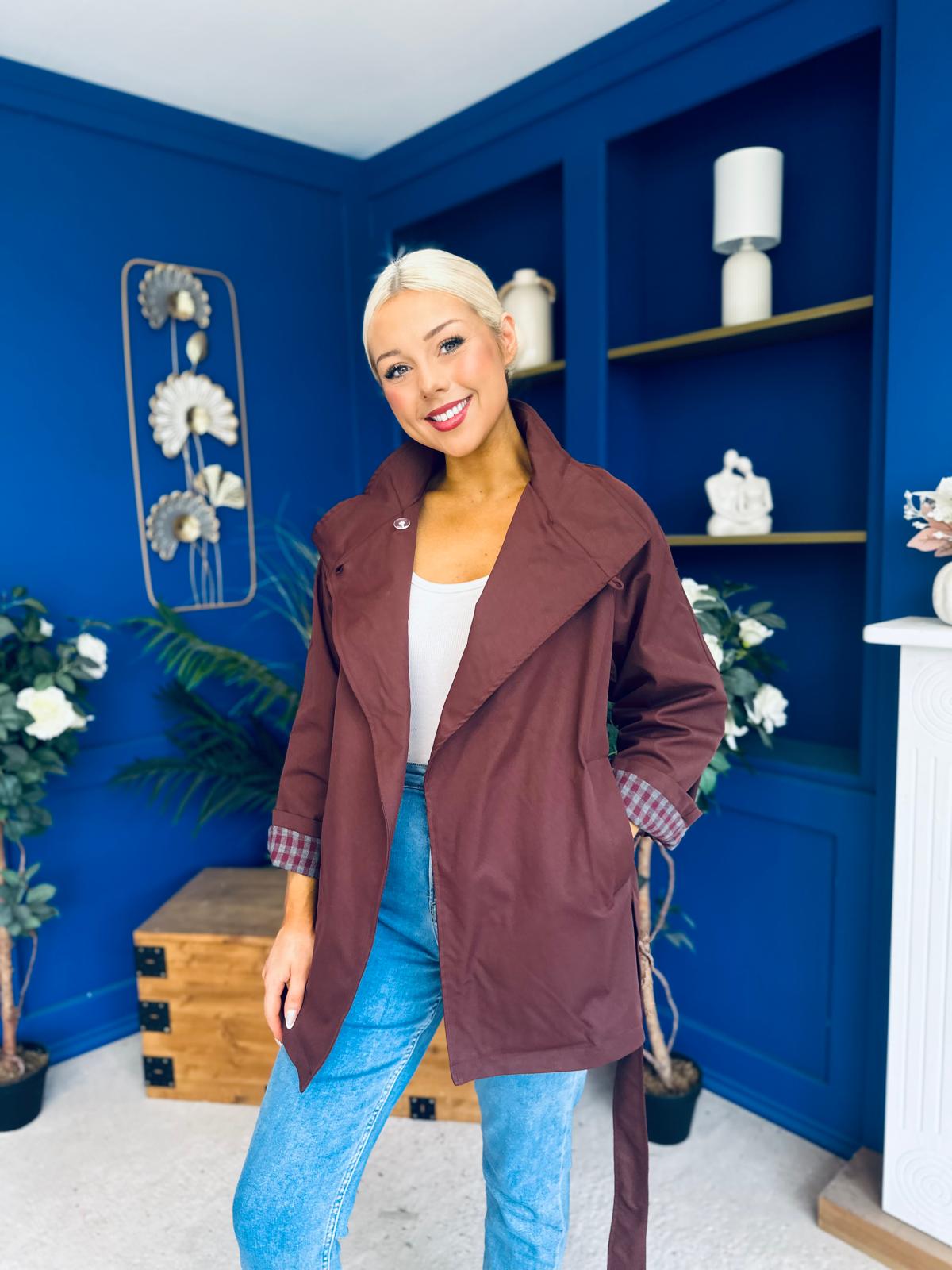 Jacinta Detailed Jacket Burgundy