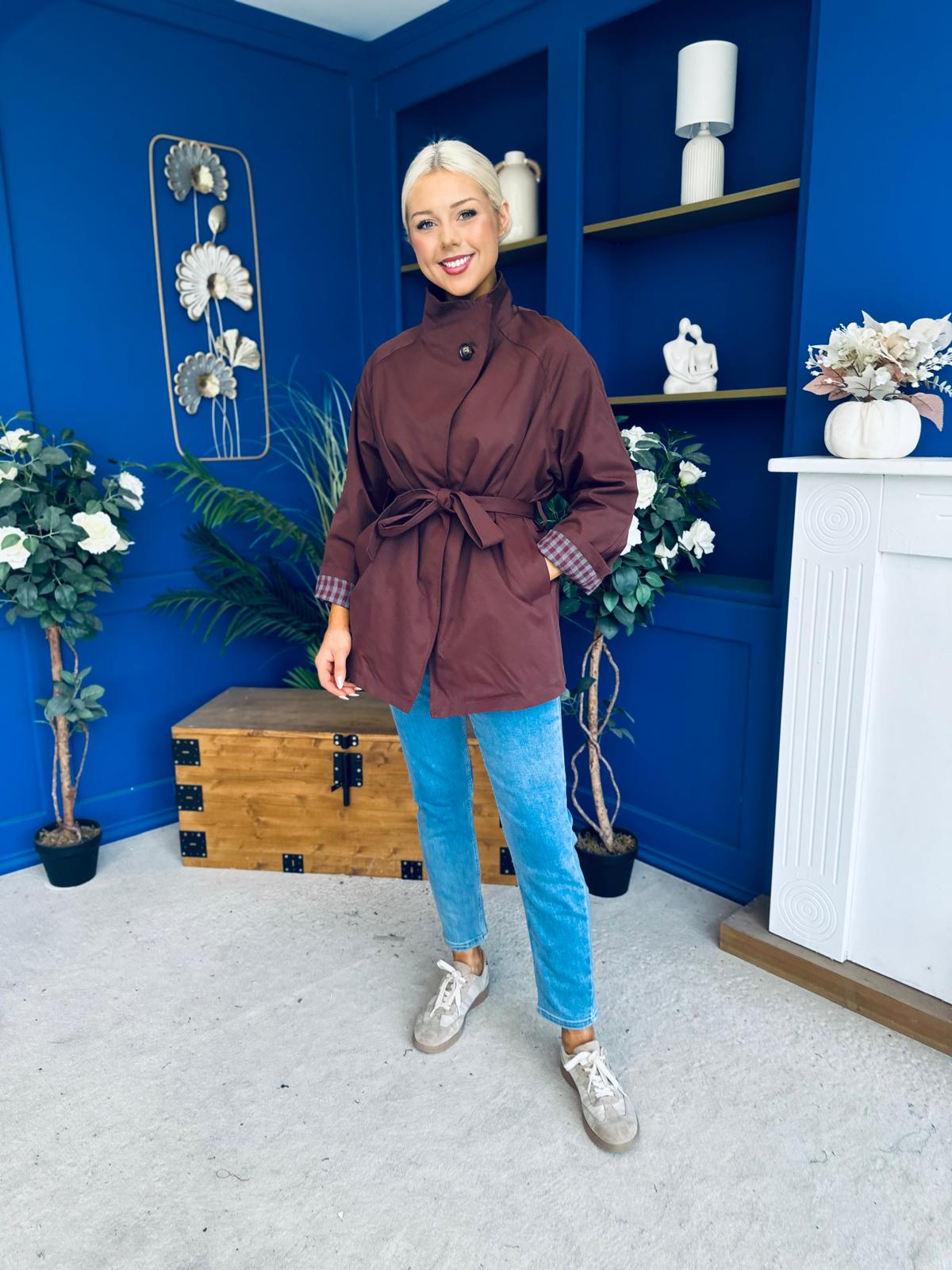 Jacinta Detailed Jacket Burgundy