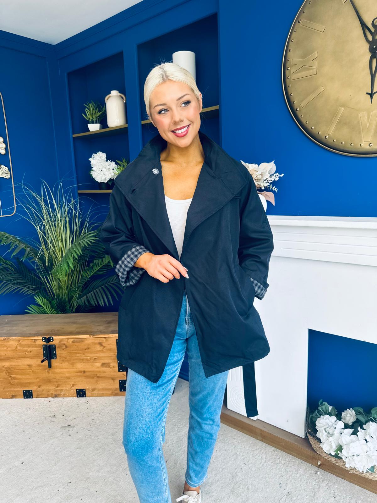 Jacinta Detailed Jacket Navy