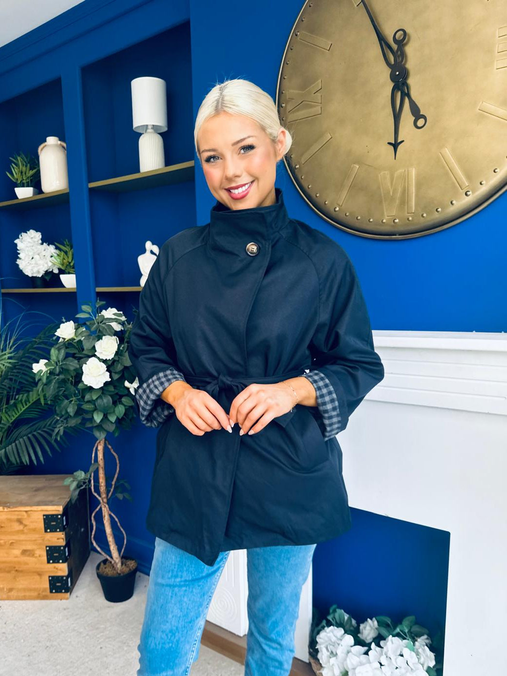 Jacinta Detailed Jacket Navy