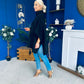 Rachel Toggle & Rope Poncho Black