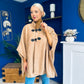 Rachel Toggle & Rope Poncho Camel