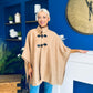 Rachel Toggle & Rope Poncho Camel