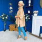 Rachel Toggle & Rope Poncho Camel