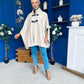 Rachel Toggle & Rope Poncho Cream