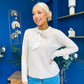 Geraldine Scaft Detail Knitted Jumper Cream