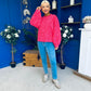 Martha Bell Sleeve Jumper Leopard Pink
