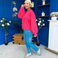 Martha Bell Sleeve Jumper Leopard Pink