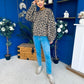 Martha Bell Sleeve Jumper Leopard Beige