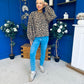 Martha Bell Sleeve Jumper Leopard Beige