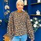 Martha Bell Sleeve Jumper Leopard Beige